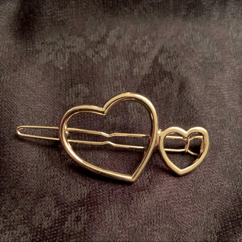 Heart Barrette in Gold